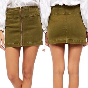 We The Free Khaki Mini Skirt